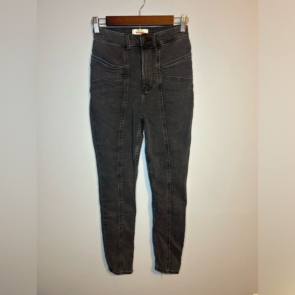 Wrangler Highest Women 2‎ High-Rise Western Skinny Jeans Light Black/Gray - Picture 2 of 11